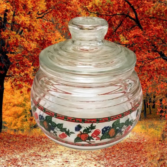 Vintage Clear Glass Candy Jar